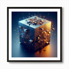 Cube Of Technology Art Print