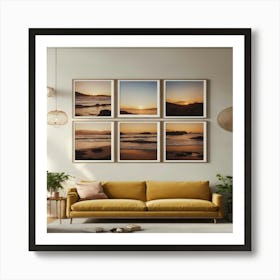 Sunset On The Beach Art Print