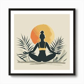 A Yoga Session Minimal Illustration 1718673713 4 Art Print