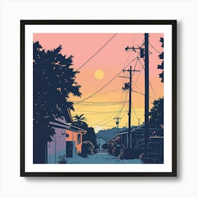 Sunset In The City Art Print