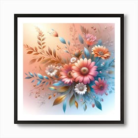 Flowers Wallpaper 1 Art Print