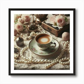 Vintage Coffee Table 1 Art Print