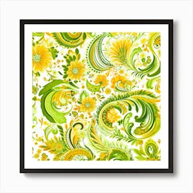 Russian Floral Pattern 1 Art Print