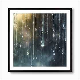 Rain Drops Art 3 Art Print