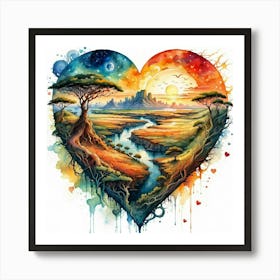 Heart Of The Savannah Art Print