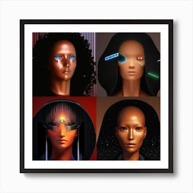 Futuristic Portrait Art Print