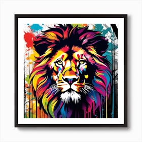 Lion Painting 6 Art Print