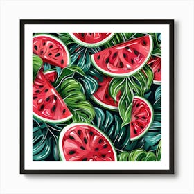 Watermelon Slices (12) Art Print