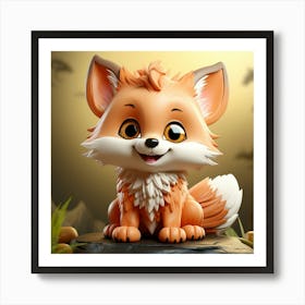 Fox In The Forest 8 Art Print