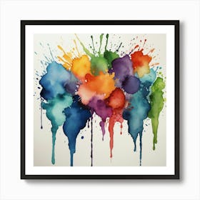 Default Water Color Brush Splash 2 Art Print