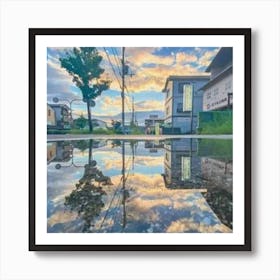 Reflection In A Puddle Art Print