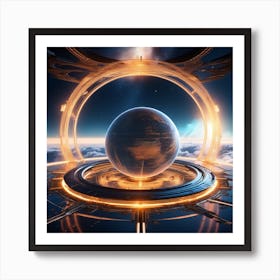 Futuristic Spaceship 59 Art Print