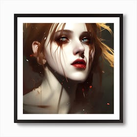 Girl With Red Hair 1 Art Print