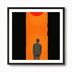 Man Looking At The Sun 1 Art Print