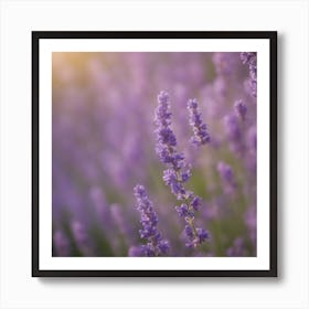 A Blooming Lavender Blossom Tree With Petals Gently Falling In The Breeze 3 Art Print