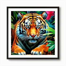 Tiger In The Jungle 2 Art Print