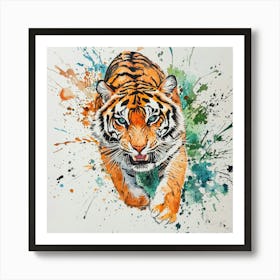 Tiger.Generated AI. Wall Art Print 3 Art Print