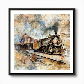 Vintage Steam Train 7 Art Print