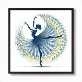 Peacock Dancer Art Print