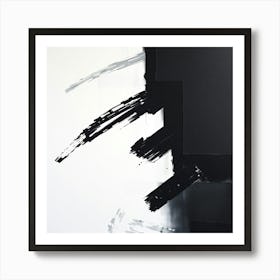 Black And White Abstract Painting Art Print