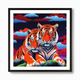 Tiger Lovers Art Print