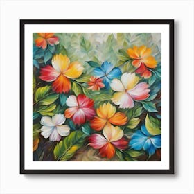 Colorful Flowers 3 Art Print