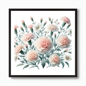 Flowers of Carnation Art Print