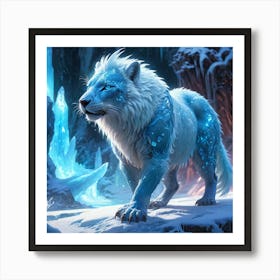 Frost Glowing ICE Animal 9 Art Print