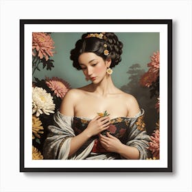 Chrysanthemum rococo beauty Art Print