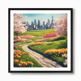 Cherry Blossoms In Spring Art Print