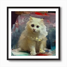 messy kitten Art Print