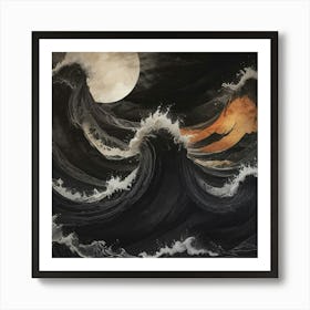 Ocean At Night Art Print