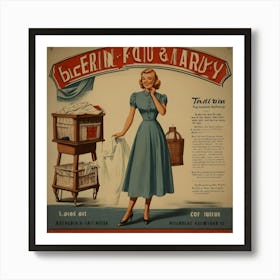 Default Default Vintage And Retro Laundry Advertising Aestethi 3 Art Print