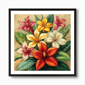 Hawaiian Flowers Art 6 Art Print