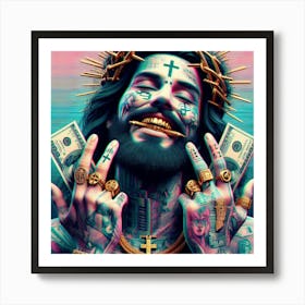 Jesus With Money 4 Art Print