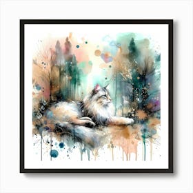 Feline Cat Creative Artwork Illustration 37 Art Print