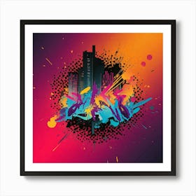 Abstract Cityscape Art Print