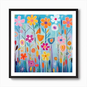 Flowers In The Garden 2 Art Print