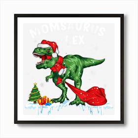 Momsaurus Rex Grandma Christmas Matching Family Dinosaur Art Print