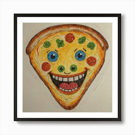 Pizza Face 1 Art Print