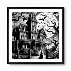 Haunted House Art Print