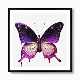 Purple Butterfly 1 Art Print