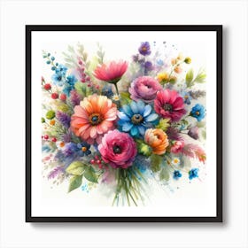 Bouquet Of Flowers 1 Art Print