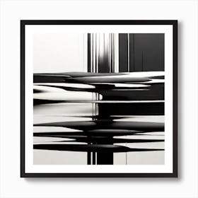 Abstract Black And White Painting Art Print