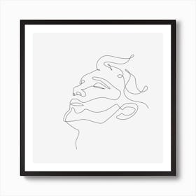 Abstract man line art Art Print