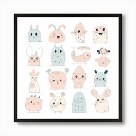 Cute Animals Art Print