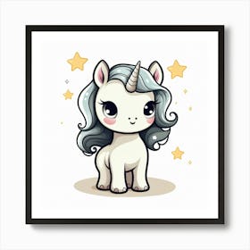 Cute Unicorn 254 Art Print