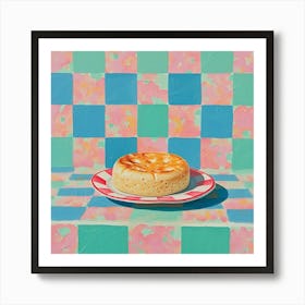 Pastel Tile English Tea Cake 2 Art Print