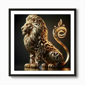 Golden Lion 4 Art Print