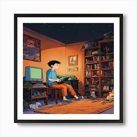 Boy In A Room Art Print